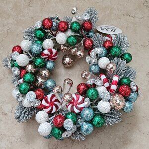 RARE SALZBURG CREATIONS PEPPERMINT DREAMS JEWELED CHRISTMAS CANDLE HOLDER RING